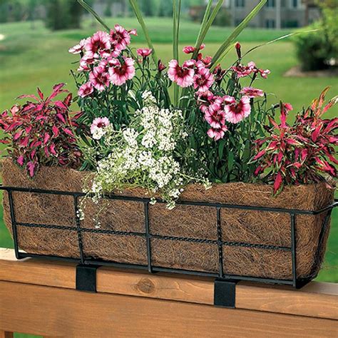 metal deck flower boxes|flower boxes for decks railings.